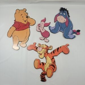 Vtg Disney Winnie The Pooh Nursery Wall Decor Tigger Piglet Eeyore Figural Y2K
